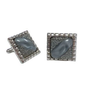 Vintage MCM Signed Anson MARBLED Lucite Filigree Cufflinks Cuff Link Estate Find